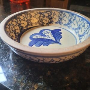 6" Stoneware Art Pottery Pennsylvania Dutch German Rustic Vintage 1992